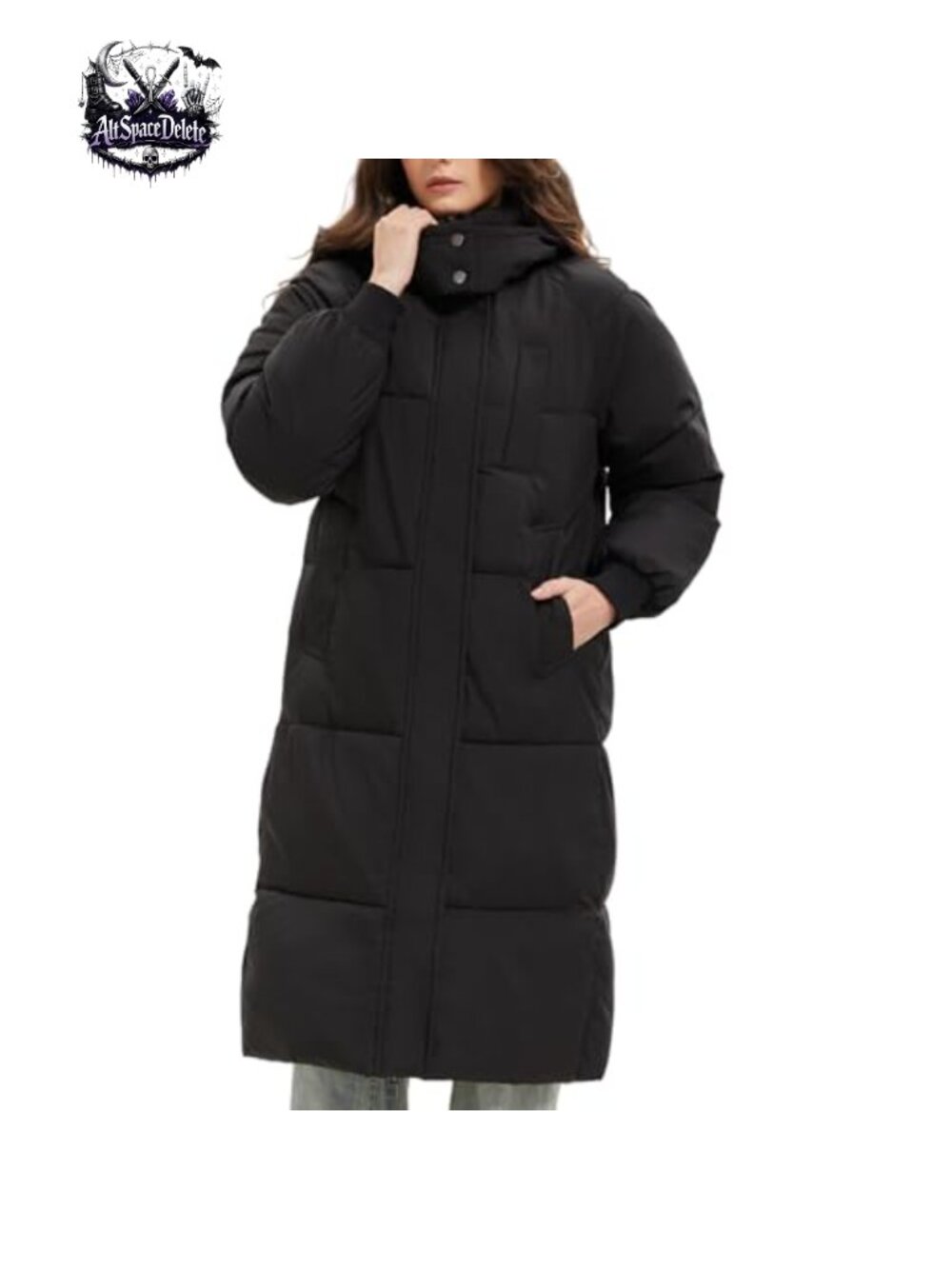 Women's Winter Long Puffer Jacket Thickened Down Coat with Pockets